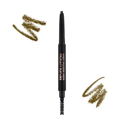 Makeup Revolution London Duo Brow Definer Kredka do brwi dla kobiet 0,15 g Odcień Brown