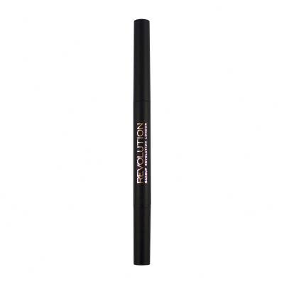 Makeup Revolution London Duo Brow Definer Kredka do brwi dla kobiet 0,15 g Odcień Dark Brown