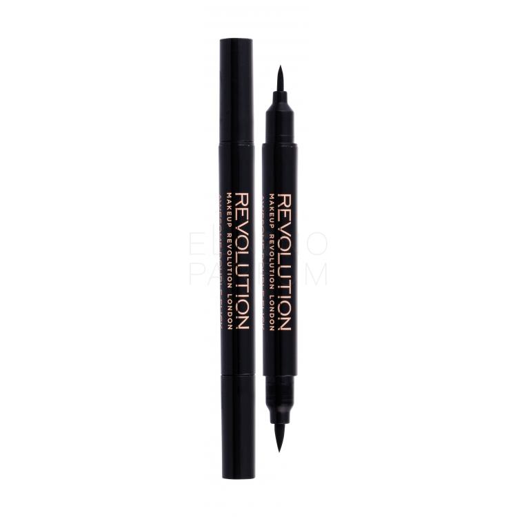 Makeup Revolution London Awesome Double Flick Eyeliner dla kobiet 1 g Odcień Black