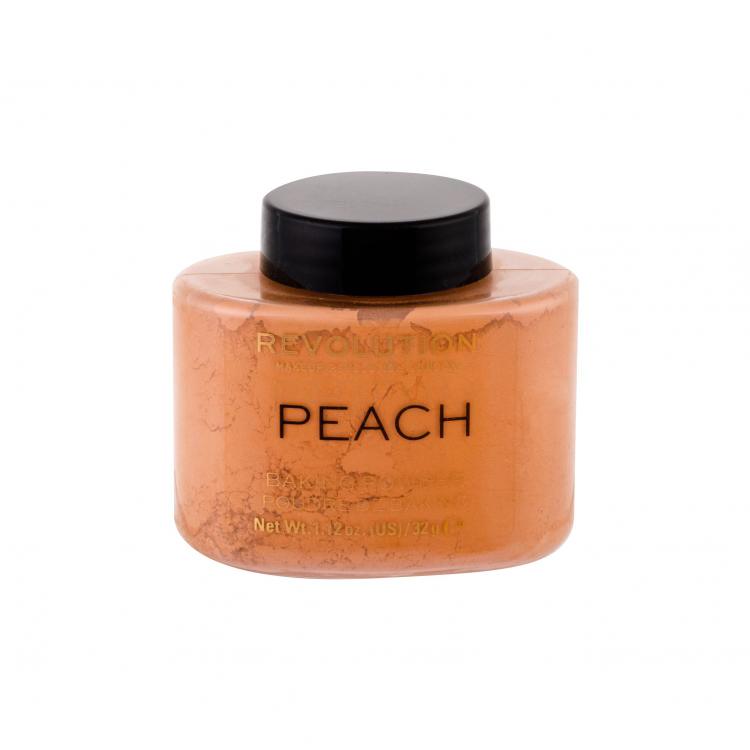 Makeup Revolution London Baking Powder Puder dla kobiet 32 g Odcień Peach