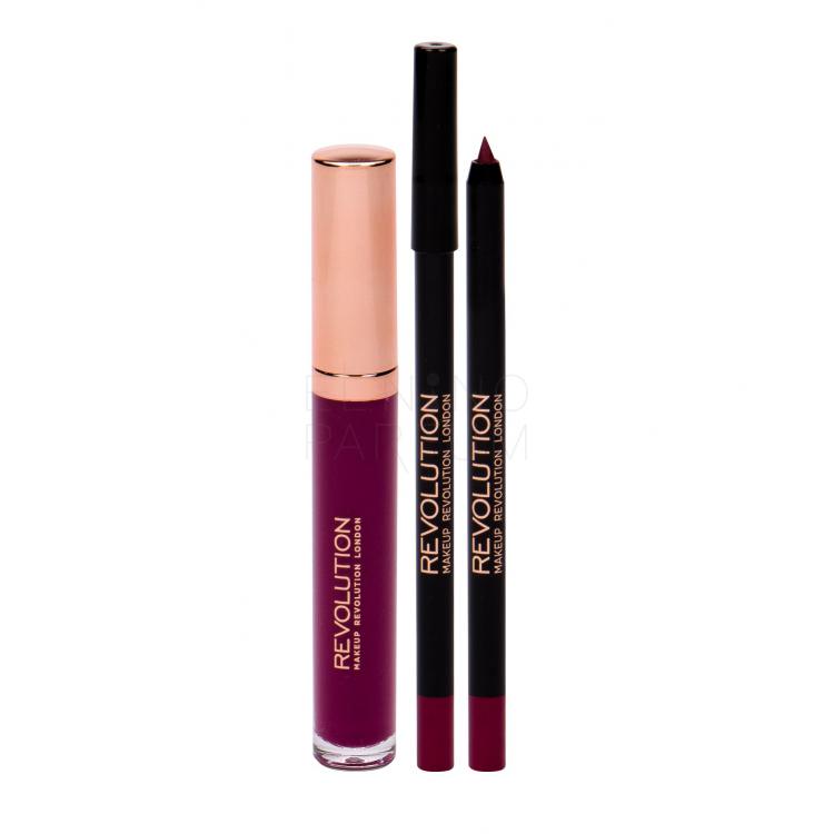 Makeup Revolution London Retro Luxe Gloss Lip Kit Zestaw Błyszczyk do ust 5,5 ml + Konturówka do ust 1g