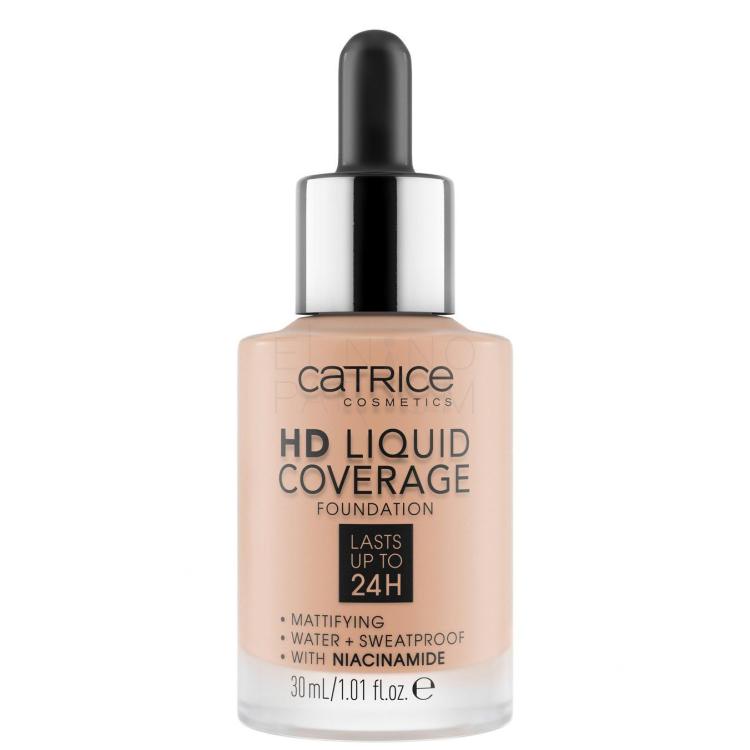 Catrice HD Liquid Coverage 24H Podkład dla kobiet 30 ml Odcień 020 Rose Beige