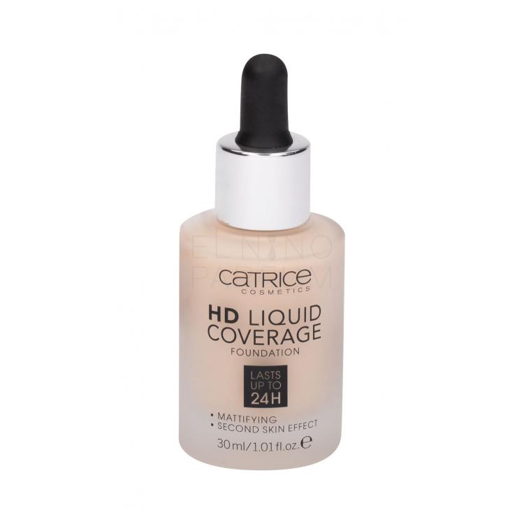 Catrice HD Liquid Coverage 24H Podkład dla kobiet 30 ml Odcień 010 Light Beige