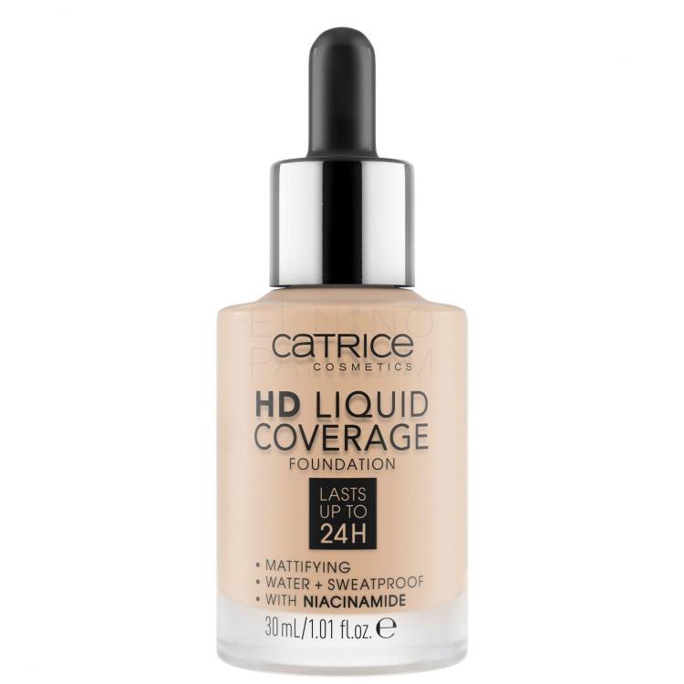 Catrice HD Liquid Coverage 24H Podkład dla kobiet 30 ml Odcień 010 Light Beige