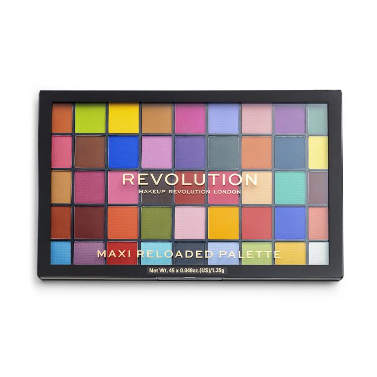 Makeup Revolution London Maxi Re-loaded Cienie do powiek dla kobiet 60,75 g Odcień Monster Mattes