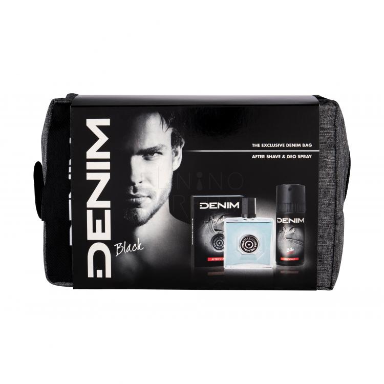 Denim Black Zestaw Woda po goleniu 100 ml + Dezodorant 150 ml + Kosmetyczka