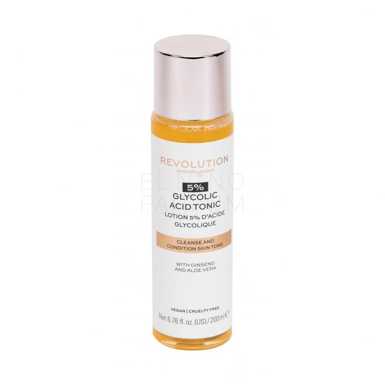 Revolution Skincare Glycolic Acid 5% Tonic Wody i spreje do twarzy dla kobiet 200 ml