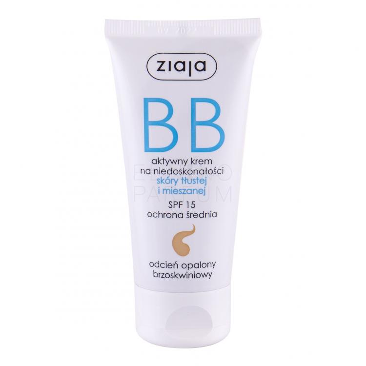 Ziaja BB Cream Oily and Mixed Skin SPF15 Krem BB dla kobiet 50 ml Odcień Dark