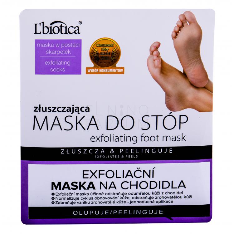 L&#039;Biotica Foot Mask Exfoliating Maseczka do nóg dla kobiet 1 szt