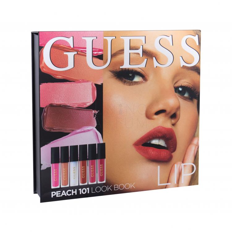 GUESS Look Book Lip Zestaw Pomadka 3 x 4 ml + Błyszczyk do ust 3 x 4 ml + Lusterko