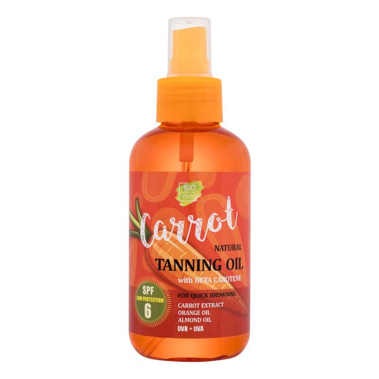 Vivaco Bio Carrot Tanning Oil SPF6 Preparat do opalania ciała 150 ml