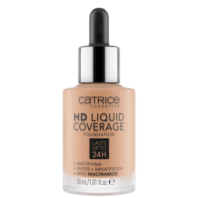 Catrice HD Liquid Coverage 24H Podkład dla kobiet 30 ml Odcień 040 Warm Beige