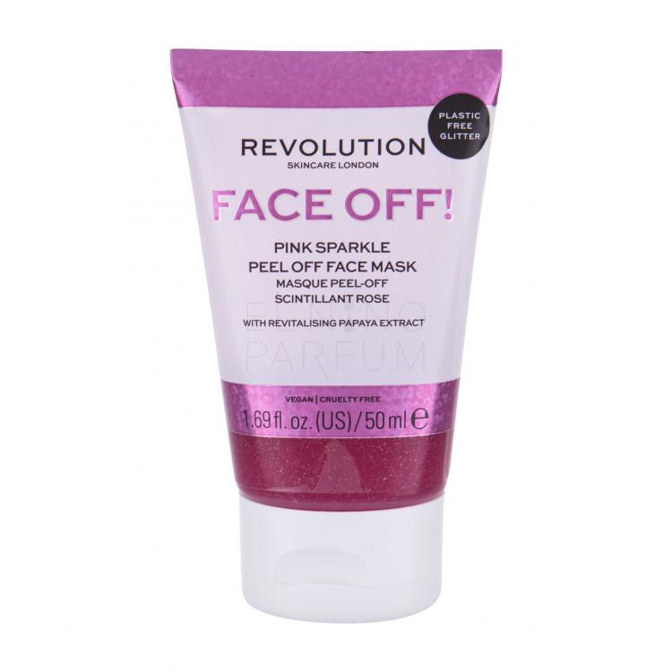 Revolution Skincare Face Off! Pink Sparkle Maseczka do twarzy dla kobiet 50 ml