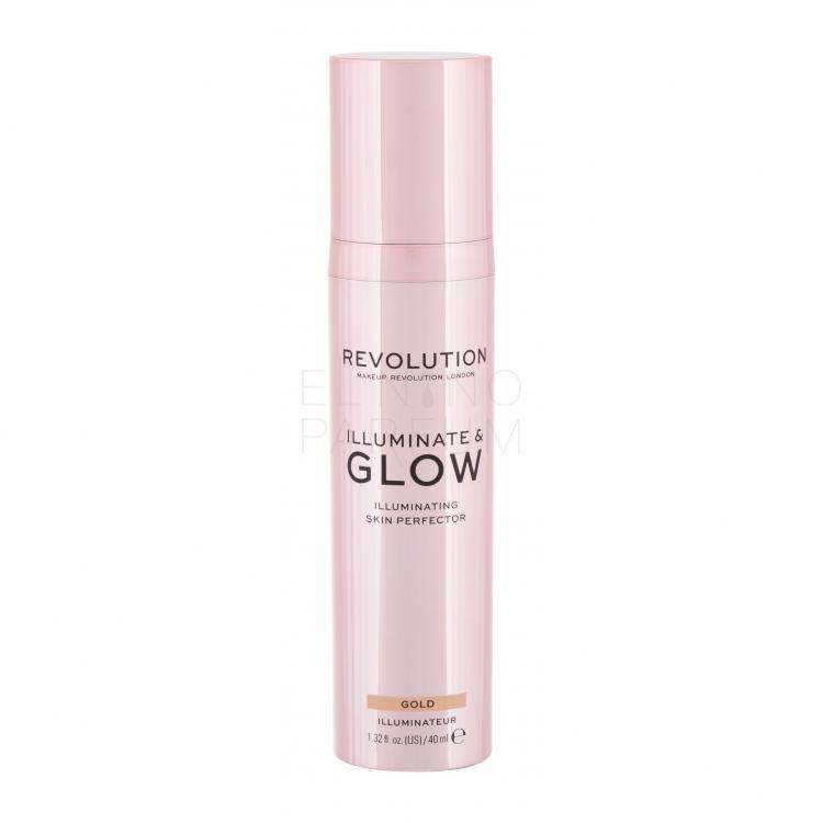 Makeup Revolution London Glow &amp; Illuminate Rozświetlacz dla kobiet 40 ml Odcień Gold