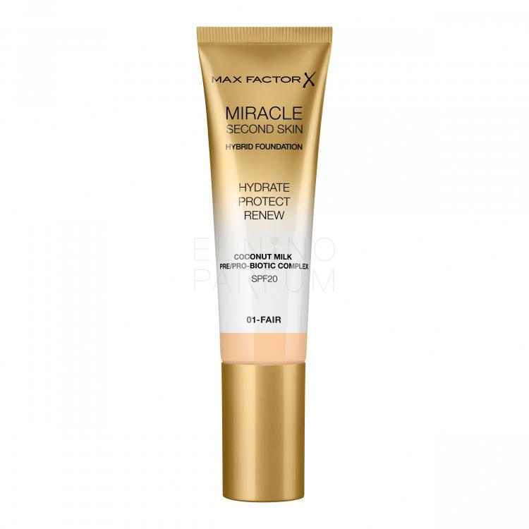 Max Factor Miracle Second Skin SPF20 Podkład dla kobiet 30 ml Odcień 01 Fair