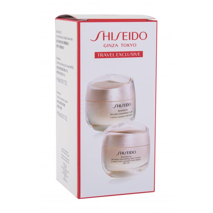 Shiseido Benefiance Anti-Wrinkle Day &amp; Night Cream Set Zestaw Krem na dzień Benefiance Wrinkle Smoothing Day Cream SPF25 50 ml + Krem na noc Benefiance Wrinkle Smoothing Cream 50 ml