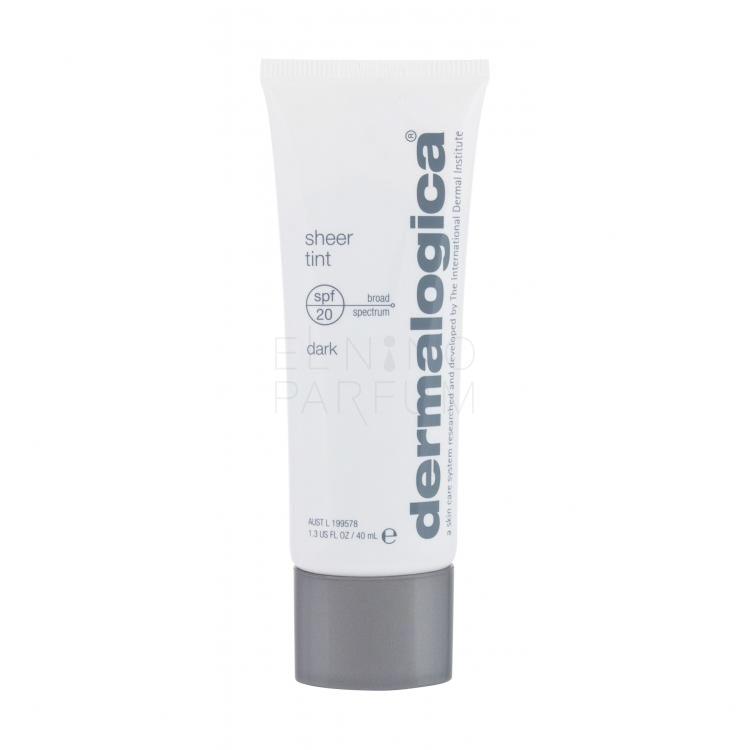 Dermalogica Sheer Tint Lightly Tinted Moisturizer SPF20 Krem do twarzy na dzień dla kobiet 40 ml Odcień Dark