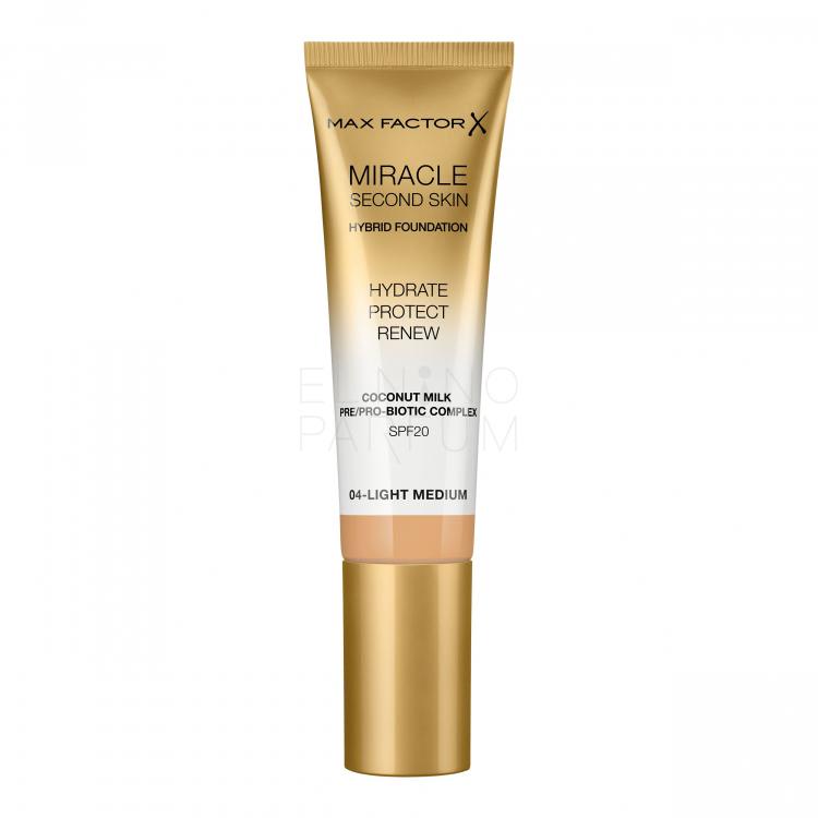 Max Factor Miracle Second Skin SPF20 Podkład dla kobiet 30 ml Odcień 04 Light Medium