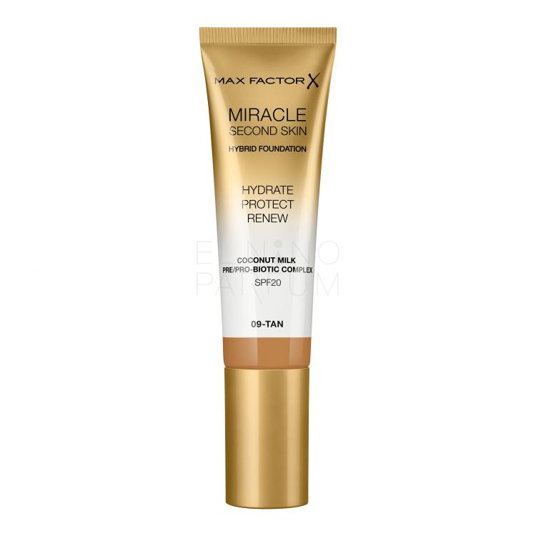 Max Factor Miracle Second Skin SPF20 Podkład dla kobiet 30 ml Odcień 09 Tan