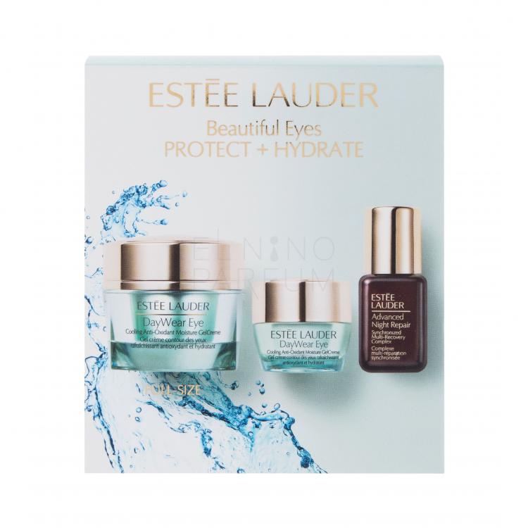 Estée Lauder Beautiful Eyes Protect + Hydrate Zestaw Krem pod oczy DayWear Eye Cooling Anti-Oxidant Gel Creme 15 ml + Krem pod oczy DayWear Eye Cooling Anti-Oxidant Gel Creme 5 ml + Krem na noc Advanced Night Repair Synchronized Multi-Recovery Complex 7 ml