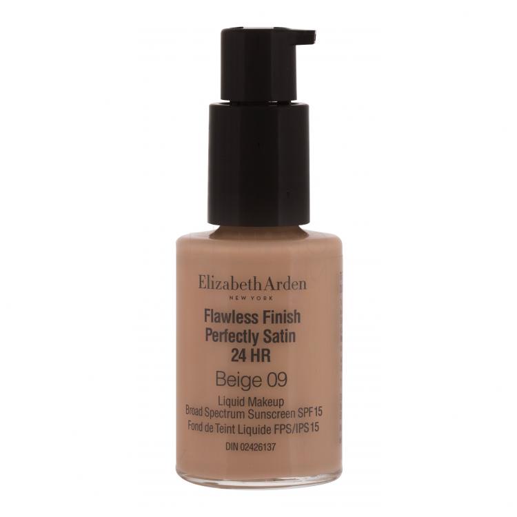 Elizabeth Arden Flawless Finish Perfectly Satin 24HR SPF15 Podkład dla kobiet 30 ml Odcień 09 Beige tester