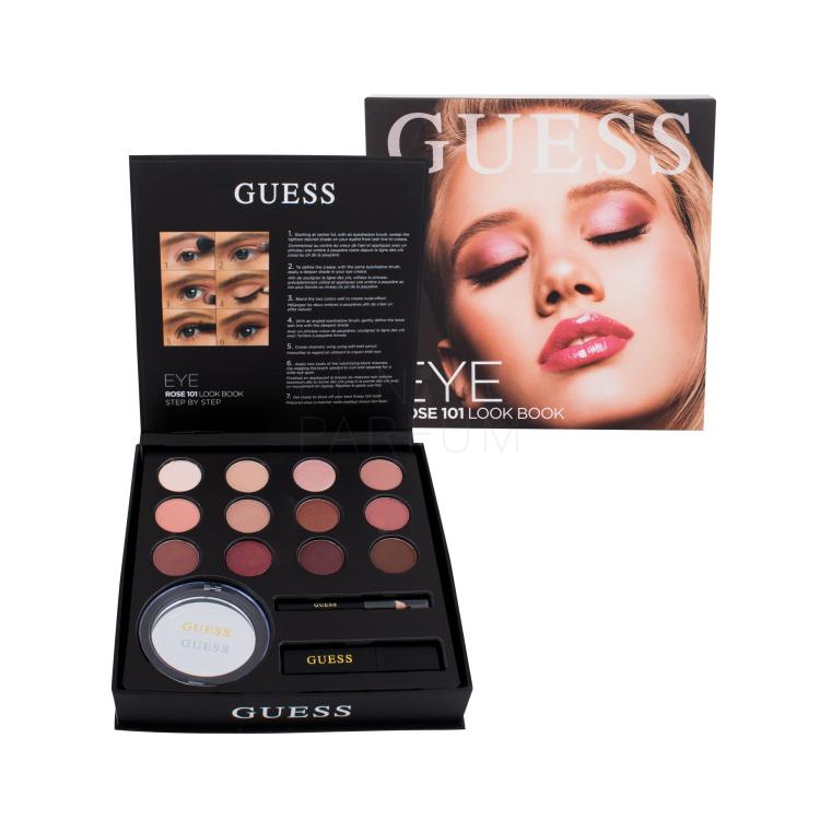 GUESS Look Book Eye Zestaw Cienie do powiek 12 x 1,16 g + tusz do rzęs 4 ml + kredka do oczu 0,5 g + lusterko