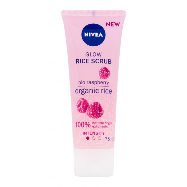 Nivea Rice Scrub Glow Bio Raspberry Peeling dla kobiet 75 ml