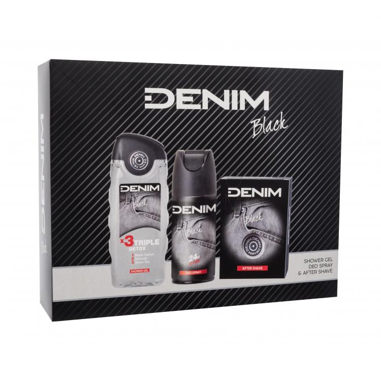 Denim Black Zestaw Woda po goleniu 100 ml + dezodorant 150 ml + żel pod prysznic 250 ml