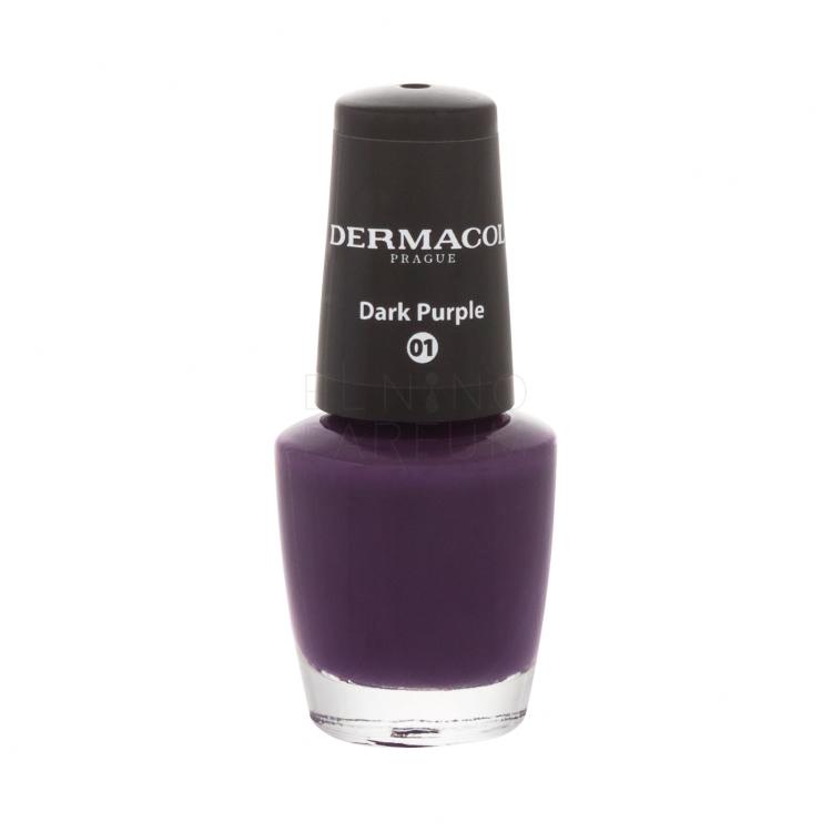 Dermacol Nail Polish Mini Autumn Limited Edition Lakier do paznokci dla kobiet 5 ml Odcień 01 Dark Purple