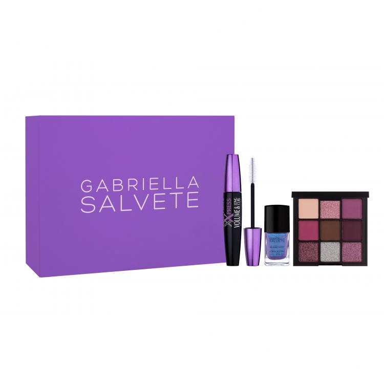 Gabriella Salvete Gift Box Zestaw Tusz do rzęs 11 ml + paletka cieni do powiek 9 g + lakier do paznokci 11 ml