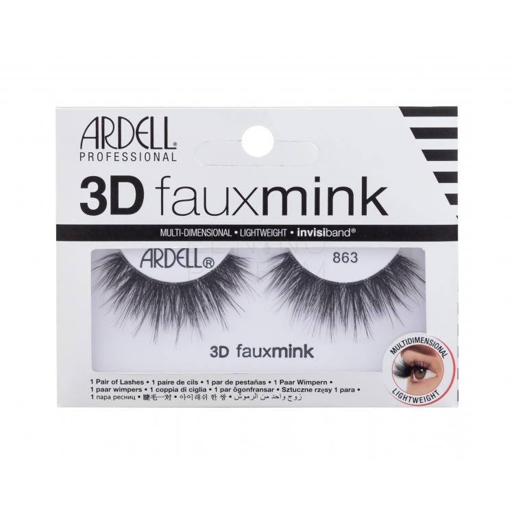 Ardell 3D Faux Mink 863 Sztuczne rzęsy dla kobiet 1 szt Odcień Black