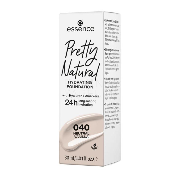 Essence Pretty Natural 24h Podkład dla kobiet 30 ml Odcień 040 Neutral Vanilla