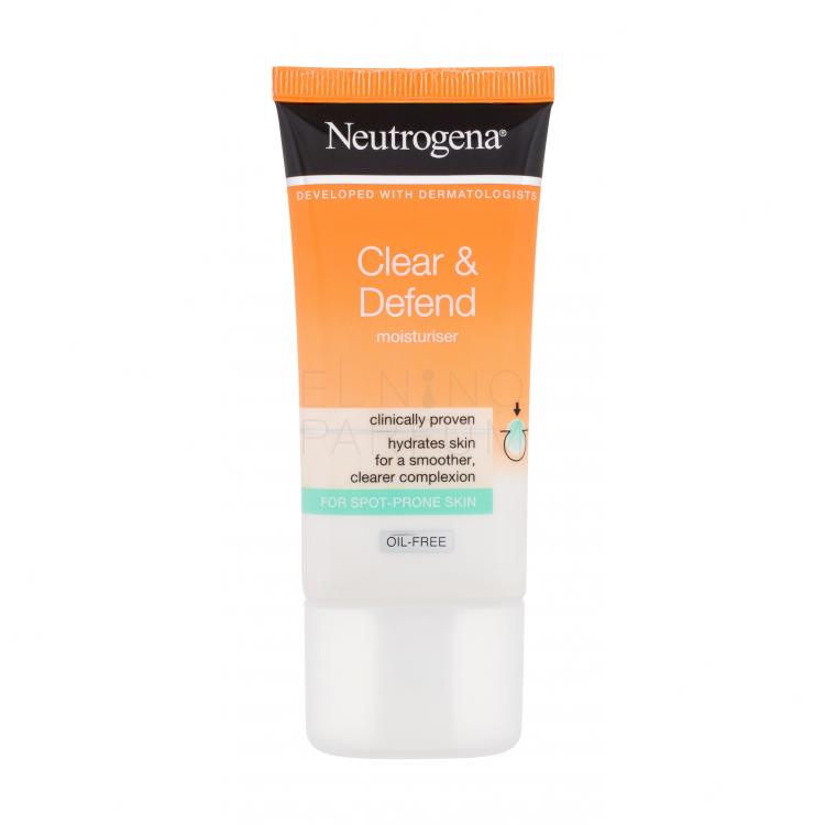 Neutrogena Clear &amp; Defend Moisturizer Krem do twarzy na dzień 50 ml Uszkodzone pudełko