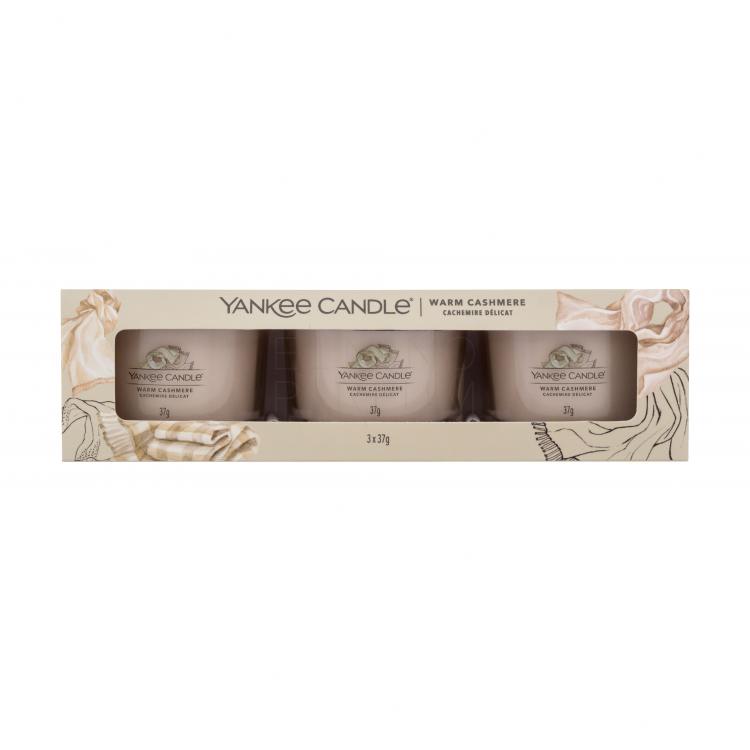 Yankee Candle Warm Cashmere Zestaw Świeczka zapachowa 3 x 37 g