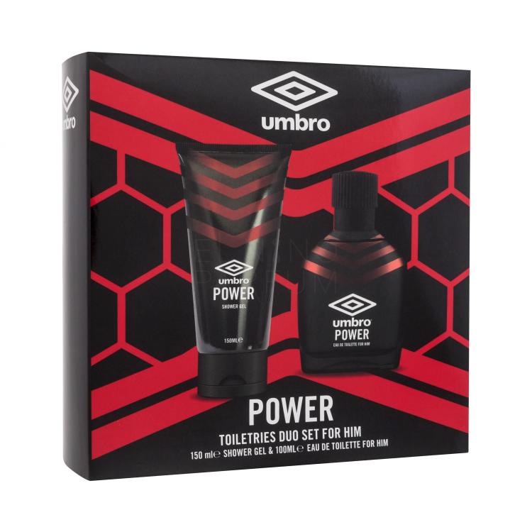 UMBRO Power Zestaw Edt 100 ml + Żel pod prysznic 150 ml Uszkodzone pudełko