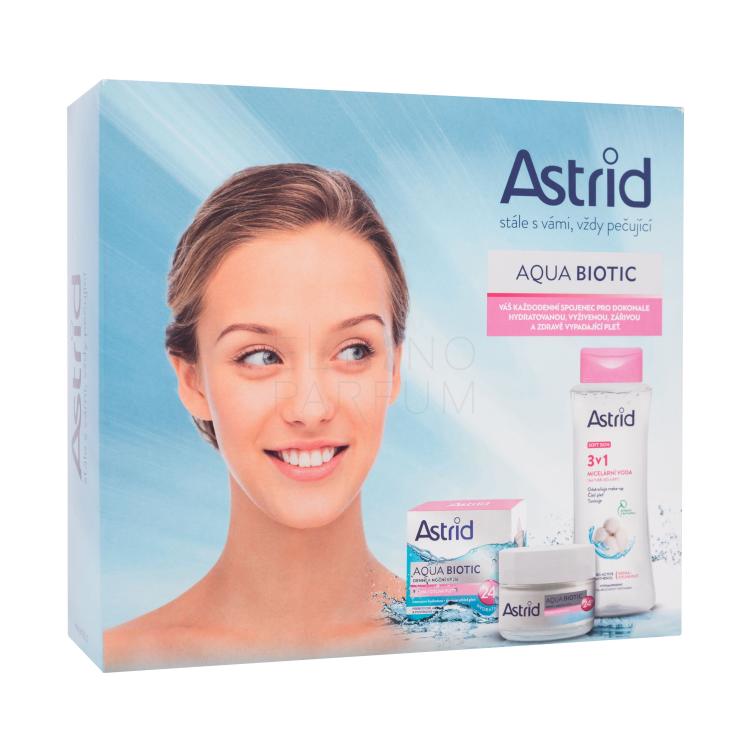 Astrid Aqua Biotic Zestaw Krem do twarzy na dzień i na noc 50 ml + woda micelarna 3w1 400 ml