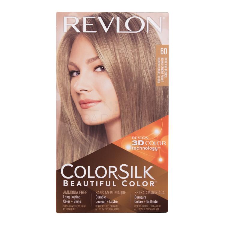 Revlon Colorsilk Beautiful Color Farba do włosów dla kobiet Odcień 60 Dark Ash Blonde Zestaw Uszkodzone pudełko