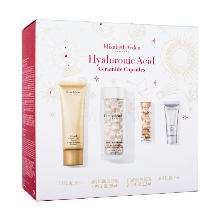 Elizabeth Arden Hyaluronic Acid Ceramide Capsules Set Zestaw Serum do twarzy 60 szt. + płyn do demakijażu 50 ml + serum do twarzy 7 szt. + serum do twarzy 5 ml