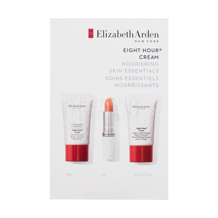 Elizabeth Arden Eight Hour Cream Nourishing Skin Essentials Zestaw Krem do twary i ciała 15 ml + krem do rąk 15 ml + balsam do ust