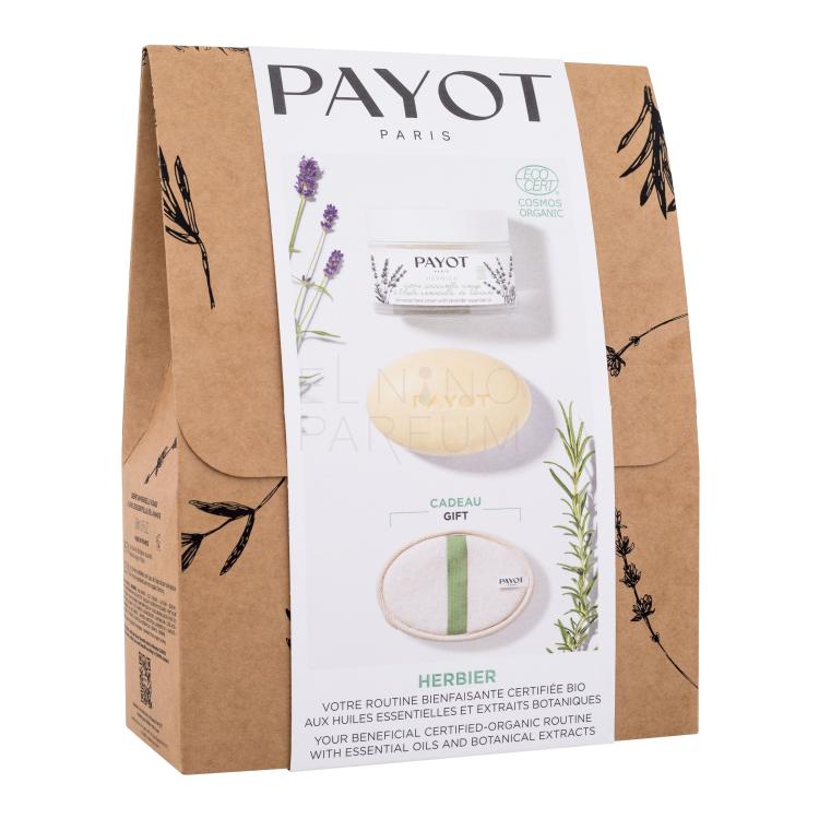 PAYOT Herbier Gift Set Zestaw Uniwersalny krem do twarzy Herbier 50 ml + Krem do masażu Herbier 50 g + Rękawica do peelingu