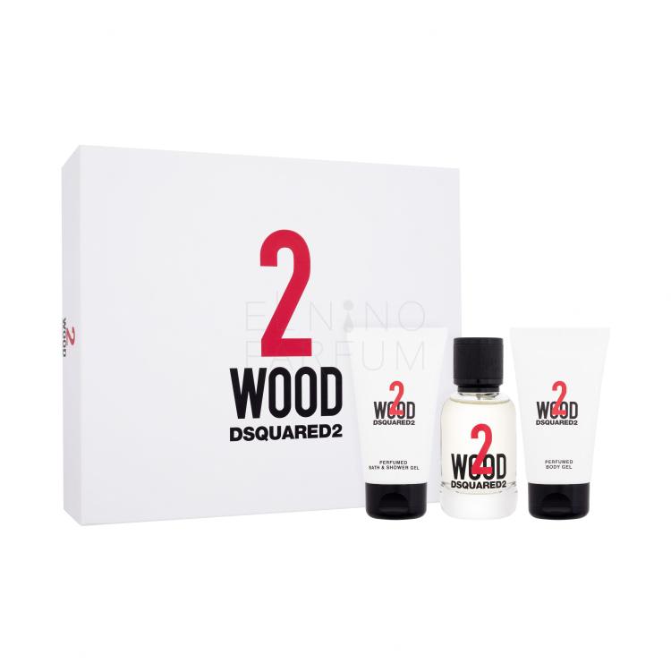 Dsquared2 2 Wood Zestaw EDT 50 ml + żel pod prysznic 50 ml + żel do ciała 50 ml