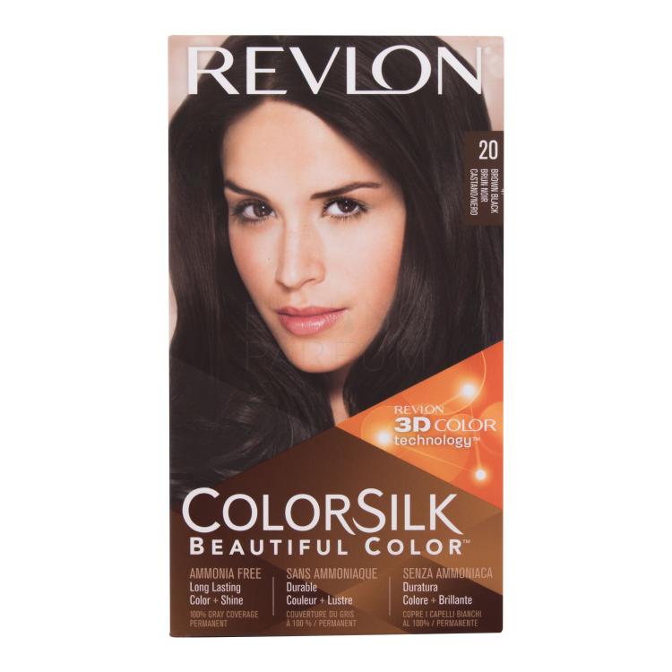 Revlon Colorsilk Beautiful Color Farba do włosów dla kobiet 59,1 ml Odcień 20 Brown Black Uszkodzone pudełko