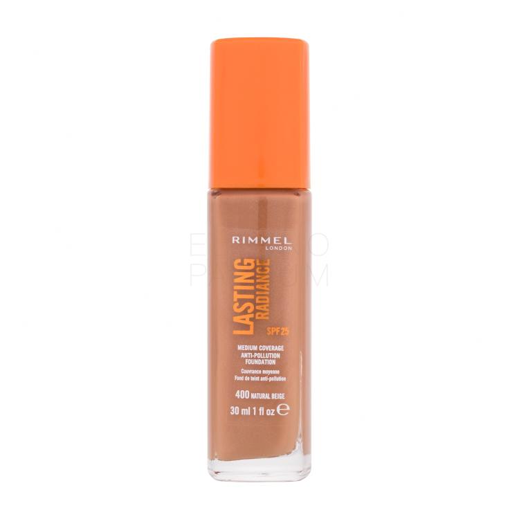 Rimmel London Lasting Radiance SPF25 Podkład dla kobiet 30 ml Odcień 400 Natural Beige