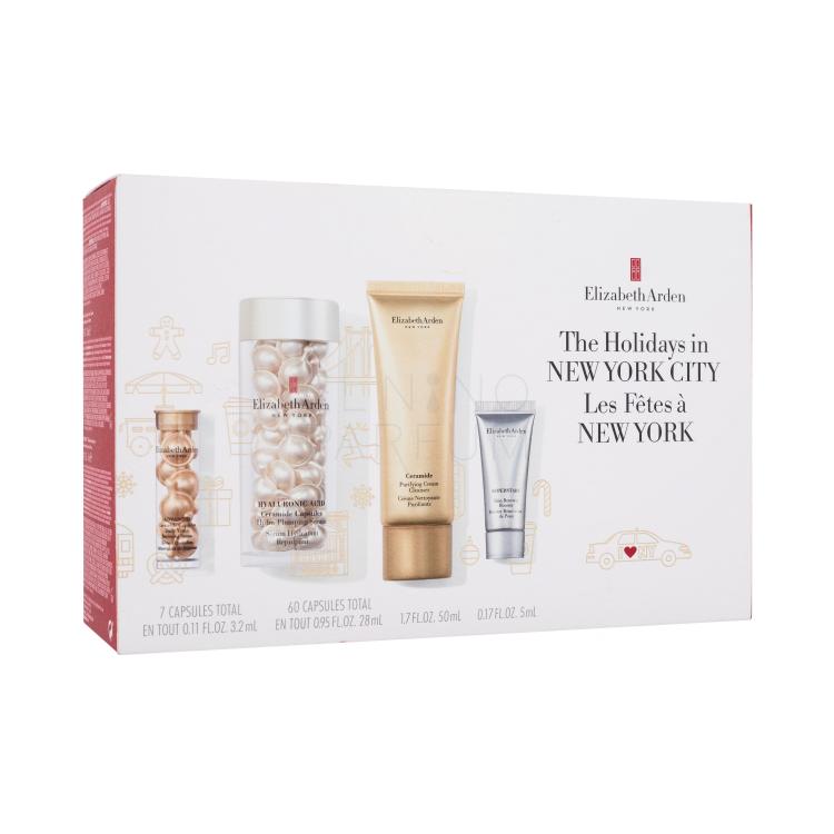 Elizabeth Arden Hyaluronic Acid Ceramide Capsules Plumped &amp; Perfect Zestaw Serum  Hyaluronic Acid Ceramide 60 szt + Krem do mycia Ceramide Purifying Cream Cleanser 50 ml + Serum Advanced Ceramide 7 ml + Serum Superstart Skin Renewal Booster 5 ml