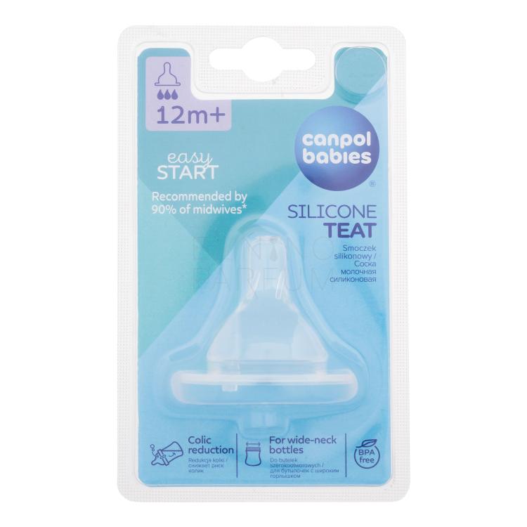 Canpol babies Easy Start Silicone Teat Fast 12m+ Przyssawka dla dzieci 1 szt