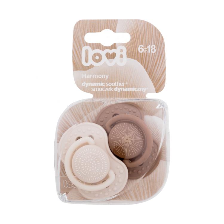 LOVI Harmony Dynamic Soother Girl 6-18m Smoczek dla dzieci 2 szt