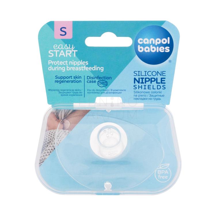 Canpol babies Easy Start Silicone Nipple Shields S Wkładki do biustonosza dla kobiet 2 szt