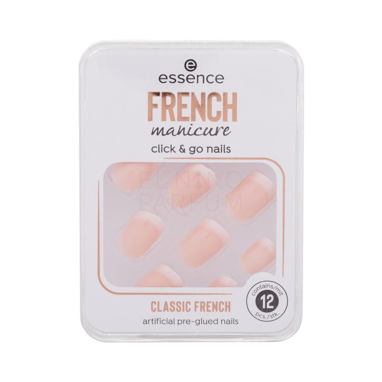 Essence French Manicure Click &amp; Go Nails Sztuczne paznokcie dla kobiet Odcień 01 Classic French Zestaw