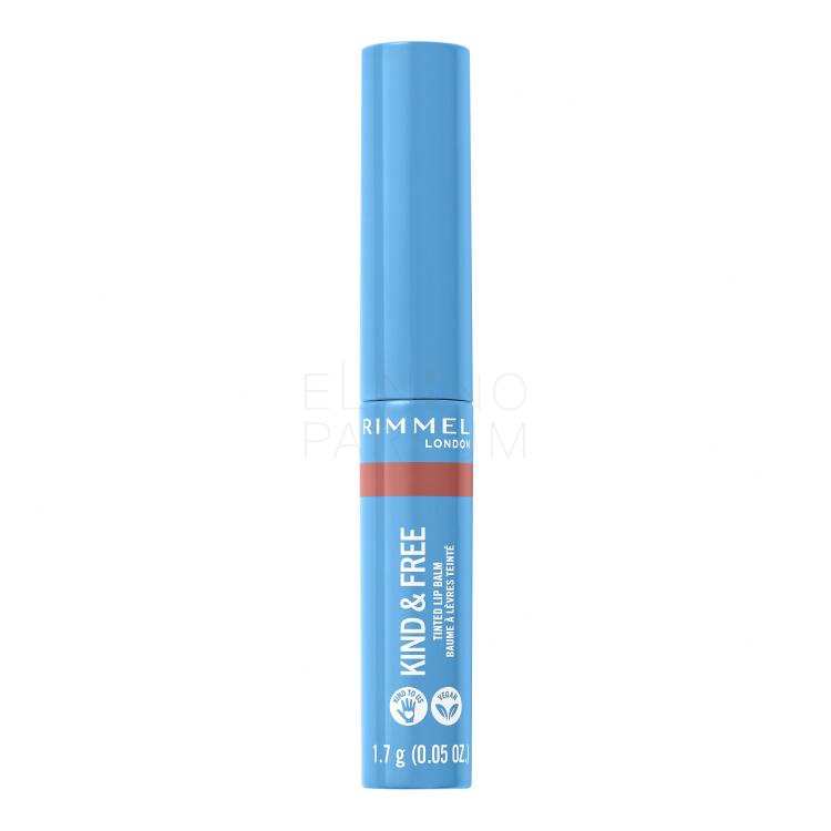 Rimmel London Kind &amp; Free Tinted Lip Balm Balsam do ust dla kobiet 4 g Odcień 002 Natural Apricot