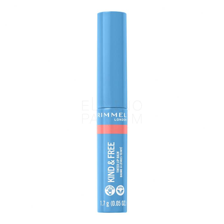 Rimmel London Kind &amp; Free Tinted Lip Balm Balsam do ust dla kobiet 4 g Odcień 004 Hibiscus Blaze